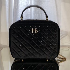 Henri Bendel Bond Street velvet purse in black
